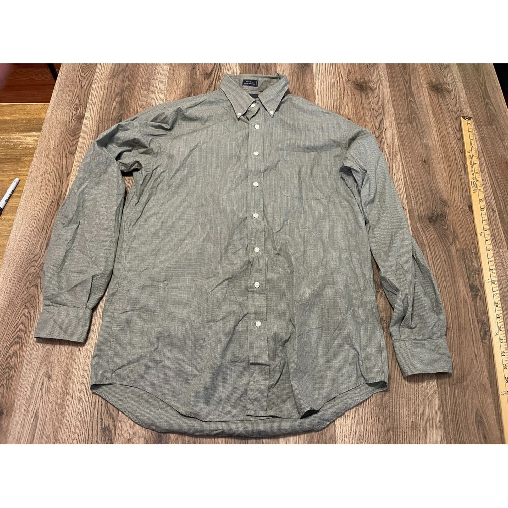 WOODWARD Shirt, Men's Size 16.5 36/37, Green, Button Up, Long Sleeve